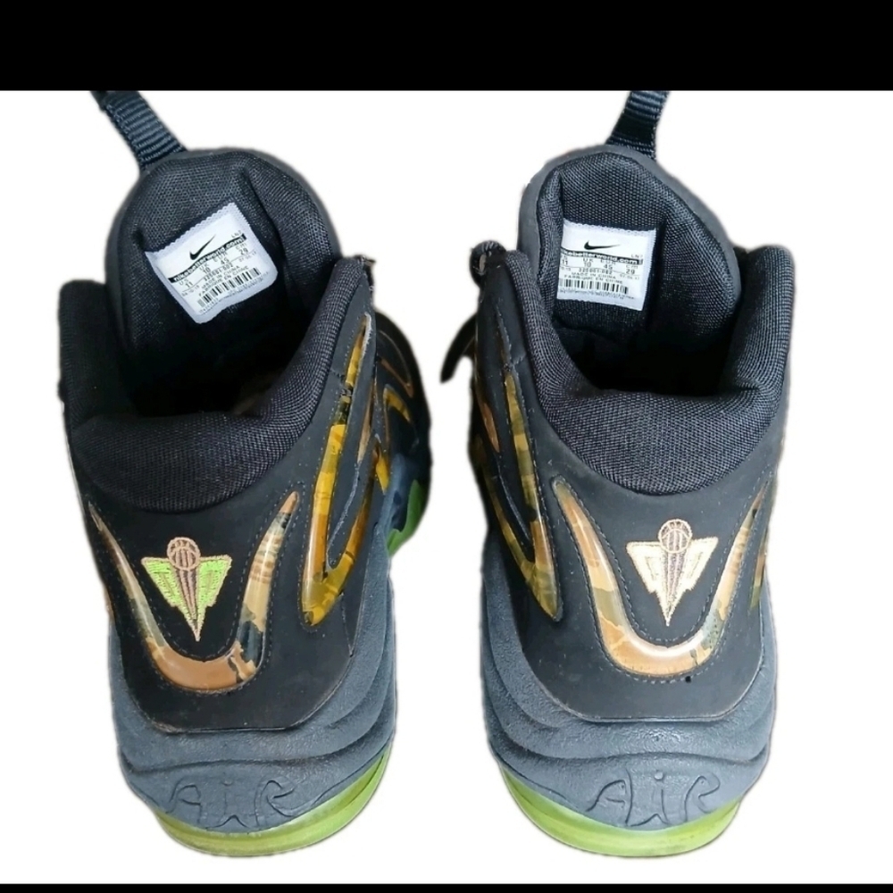 Nike Air Pippen Camo Black/Flash Lime Men's Basketball Shoes Size:10 Vintage - Picture 4 of 7